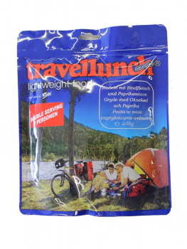 Travellunch main course pasta with beef and paprika sauce, 250 g