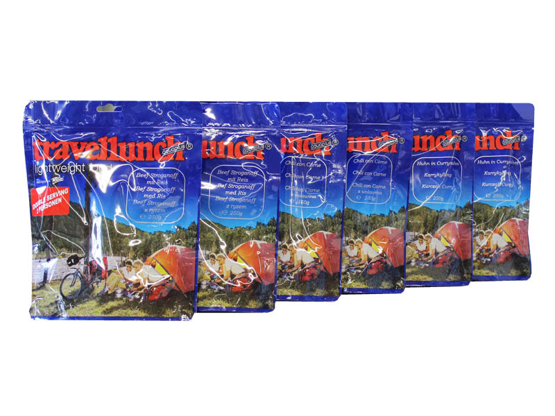 6x 250g Travellunch Expeditionsnahrung Camping Outdoor Essen Outdoornahrung 6x 250g Travellunch Expeditionsnahrung Camping Outdoor Essen Outdoornahrung